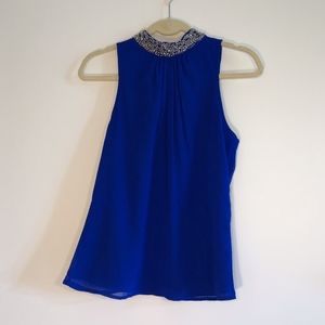 Charlotte Russe Royal Blue Beaded Dressy Tanktop